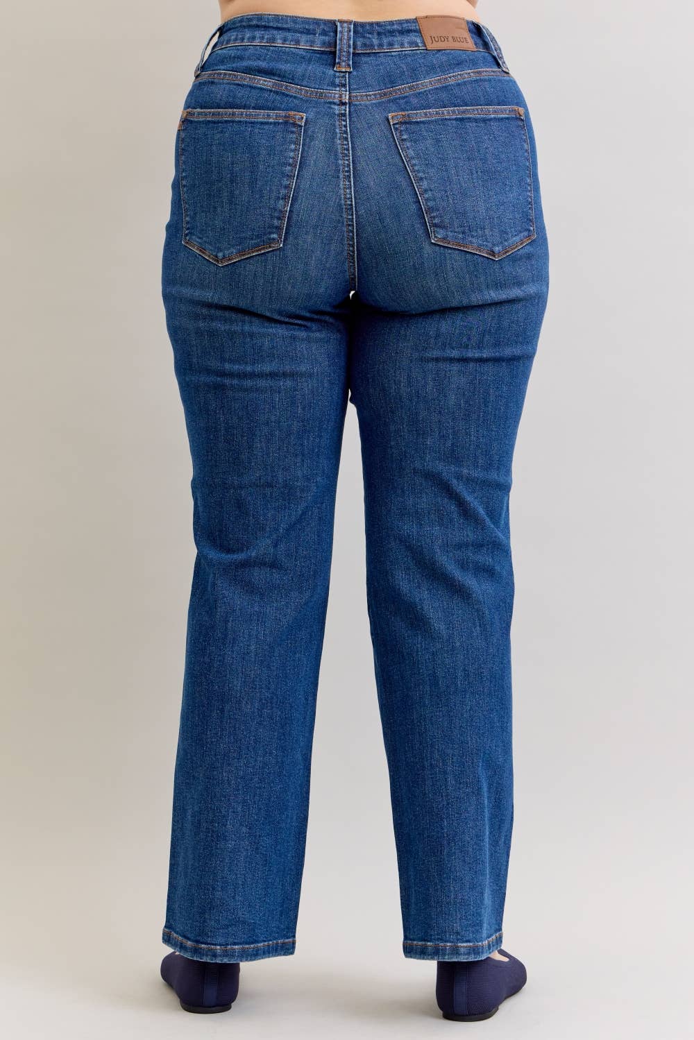 Judy Blue Plus Size High Waist Tummy Control Straight Leg Jeans