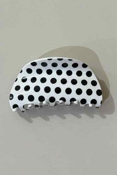 JUMBO POLKA DOT HAIR CLAW CLIPS
