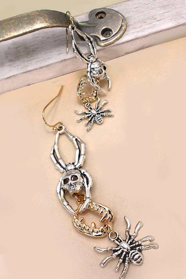 HALLOWEEN SPIDER DROP EARRINGS