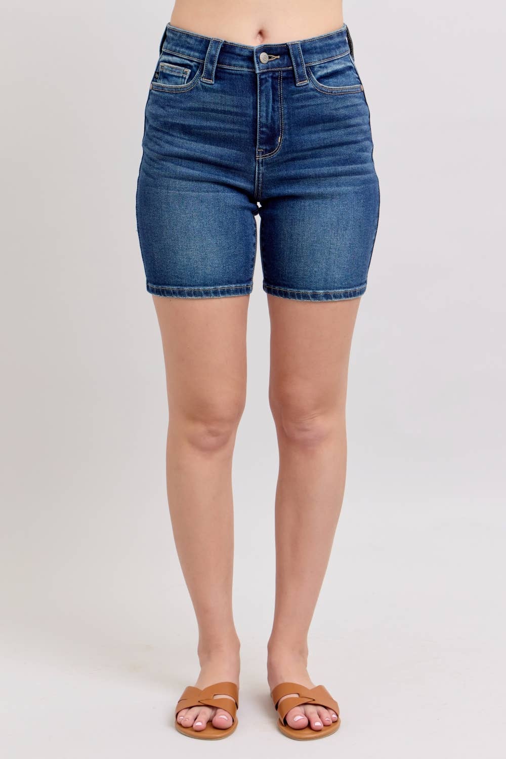 Judy Blue High Waist Bermuda Shorts with Back Flap Pockets