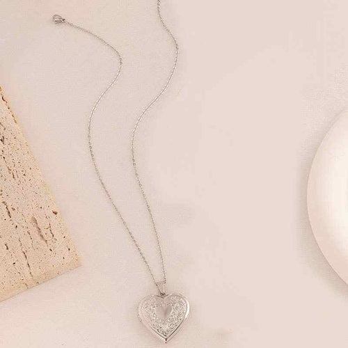 18K STAINLESS STEEL LOCKET NECKLACE