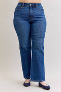 Judy Blue Plus Size High Waist Tummy Control Straight Leg Jeans