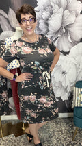 Floral Drawstring Midi Dress