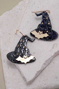 HALLOWEEN WITCH HAT DROP EARRINGS