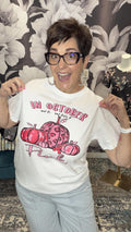 In October We Wear Pink Cancer Graphic T-Shirt