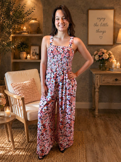 BOHO Floral Jumpsuit