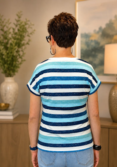 Striped Short Sleeve Top