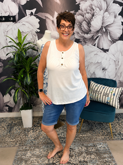 Sleeveless Henley Tank