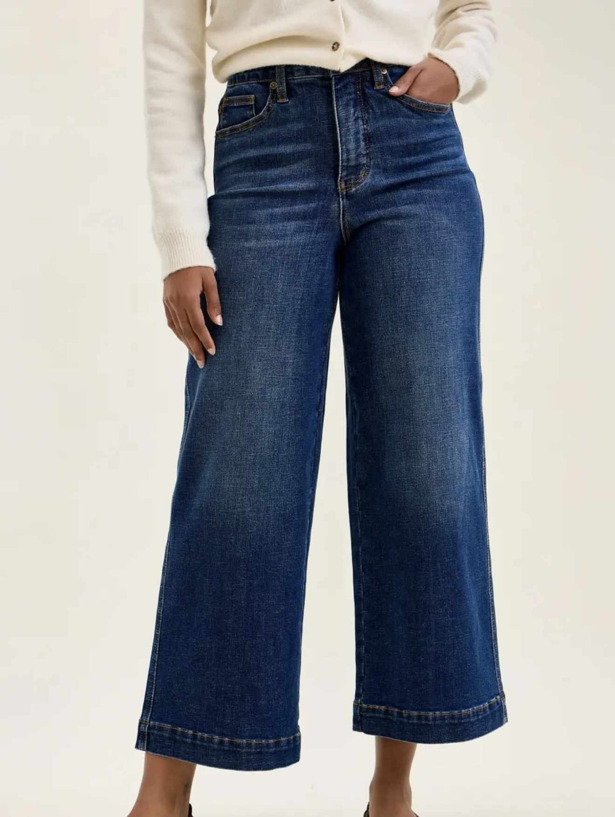 Judy Blue HW T.C. CLAUDIA  Ankle Wide DK Deep Indigo