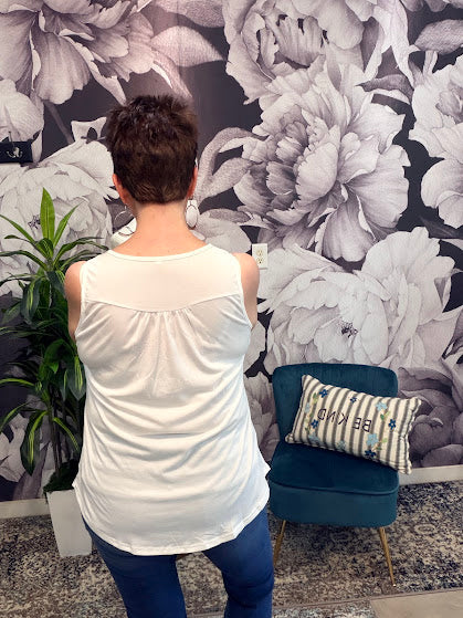 Sleeveless Henley Tank