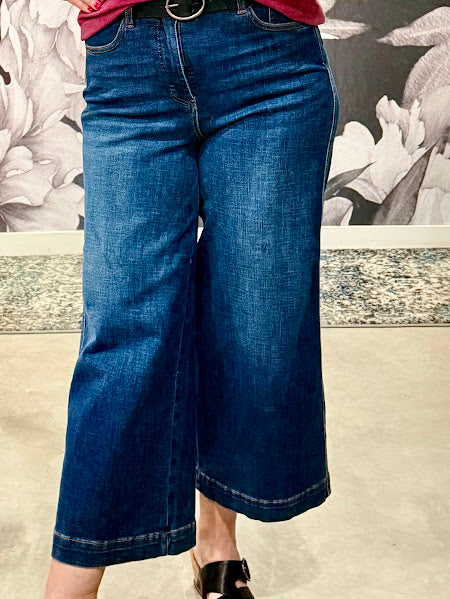 Judy Blue HW T.C. CLAUDIA  Ankle Wide DK Deep Indigo