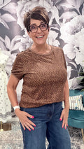 Fierce Leopard Crew Neck T Shirt | S-4X