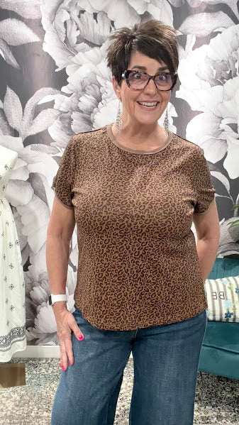 Fierce Leopard Crew Neck T Shirt | S-4X