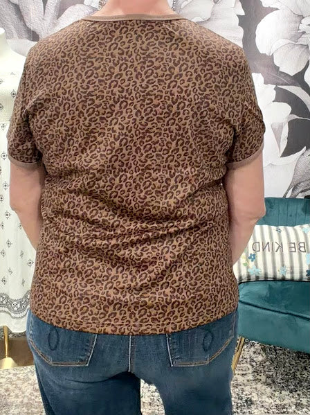 Fierce Leopard Crew Neck T Shirt | S-4X