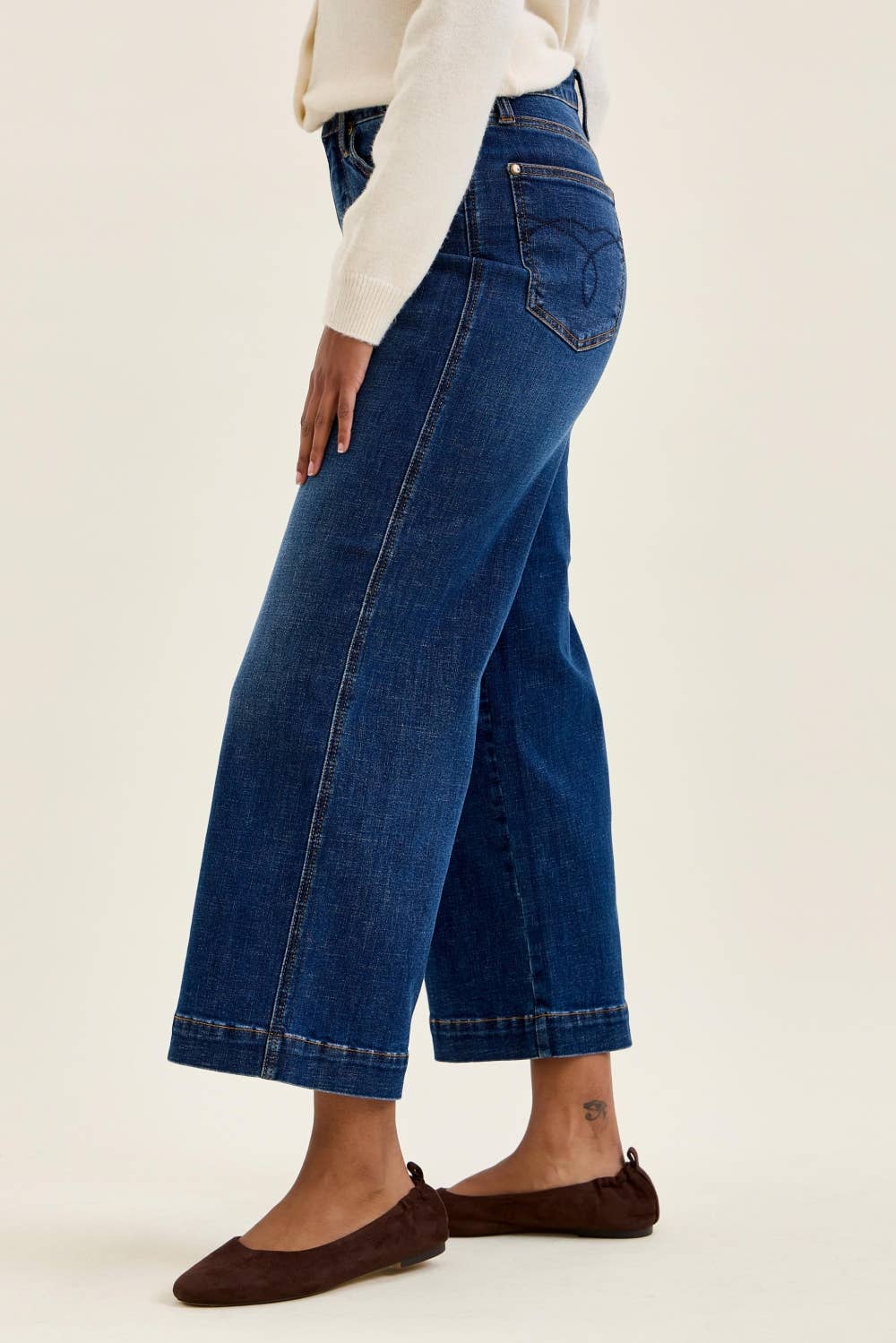 Judy Blue HW T.C. CLAUDIA  Ankle Wide DK Deep Indigo