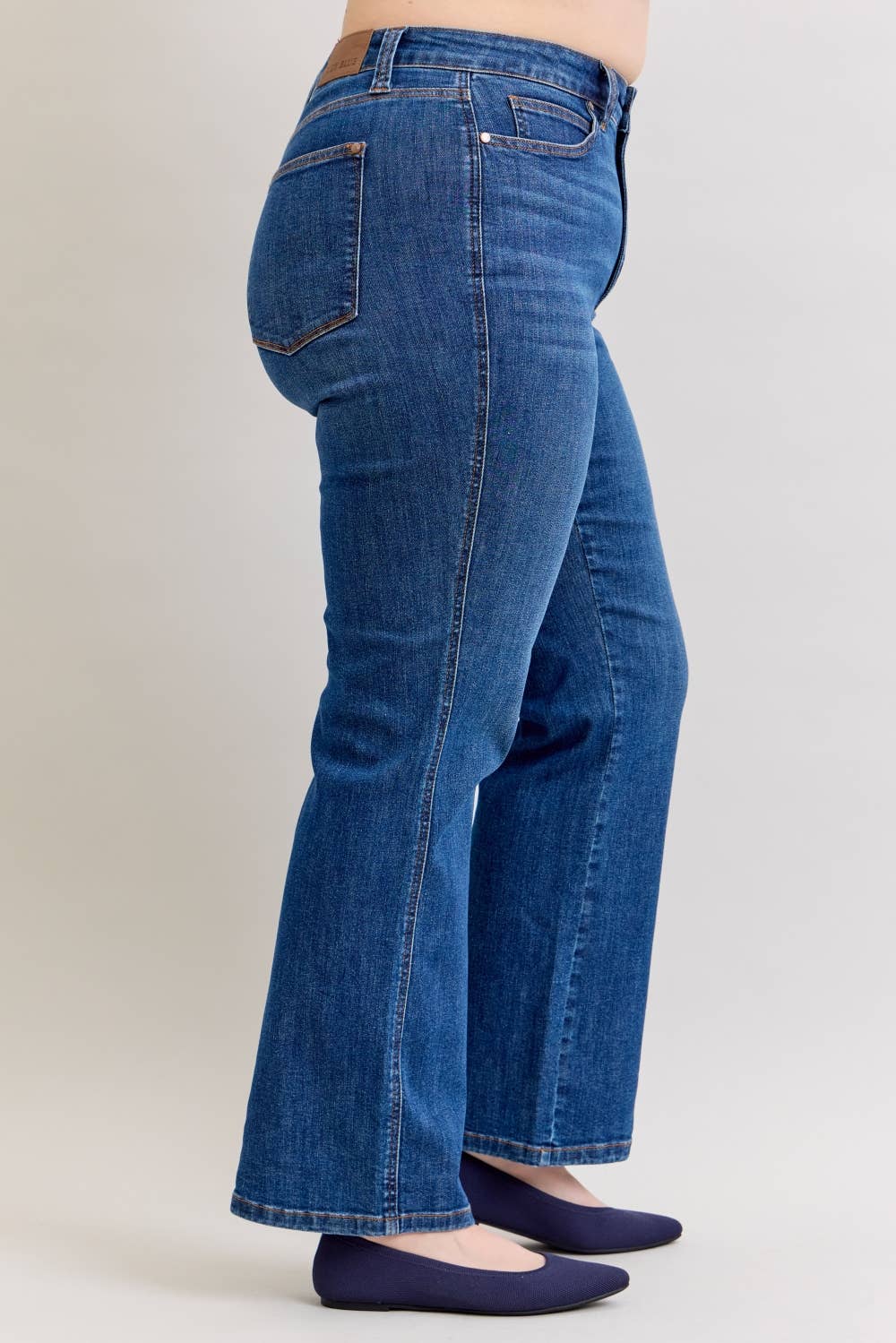 Judy Blue Plus Size High Waist Tummy Control Straight Leg Jeans