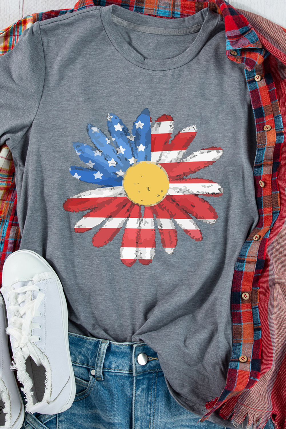 Sunflower Graphic Crew Neck Tee