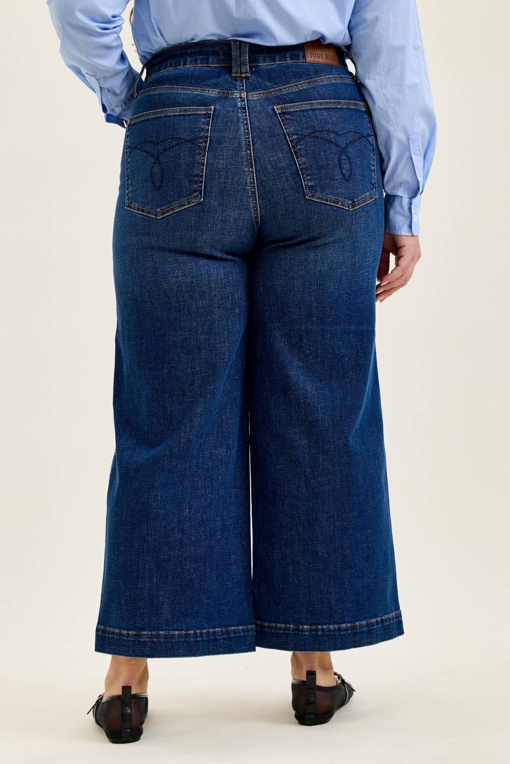 Judy Blue HW T.C. CLAUDIA  Ankle Wide DK Deep Indigo - PLUS
