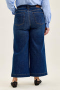 Judy Blue HW T.C. CLAUDIA  Ankle Wide DK Deep Indigo - PLUS