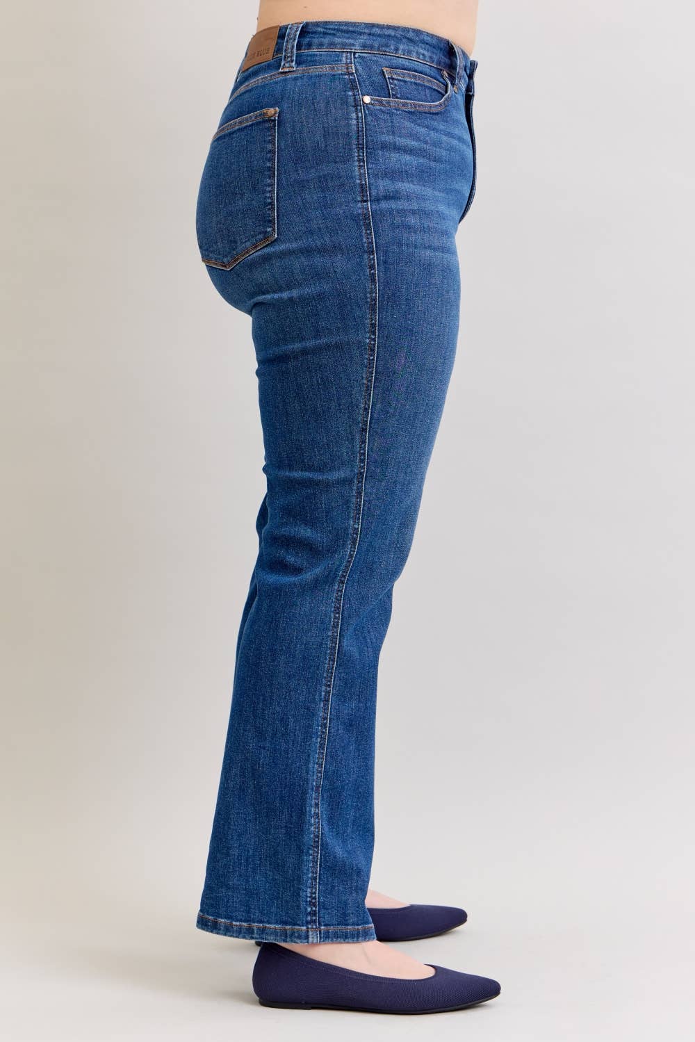 Judy Blue Plus Size High Waist Tummy Control Straight Leg Jeans